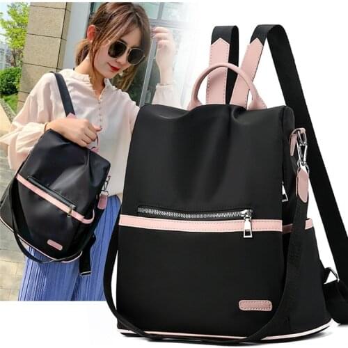 Fashion Casual female Oxford Backpack Waterproof teenagers Girls Packbag School Bags Pink Women Travel Bag