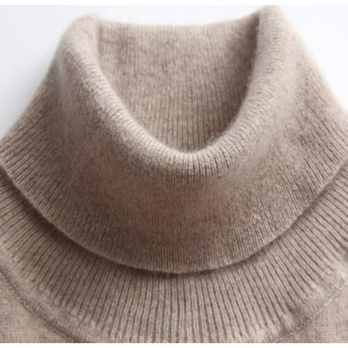 GABERLY Soft Cashmere Elastic Sweaters and Pullovers for Women Autumn Winter Turtleneck Female Wool Knitted Brand Sweater