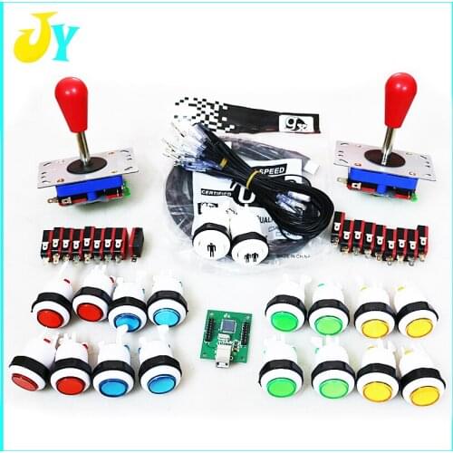 DIY arcade kit jamma mame for 28mm Arcade Push Button 4 way 8 way joystick with USB to PC/ PS3 /raspberry pi Controller