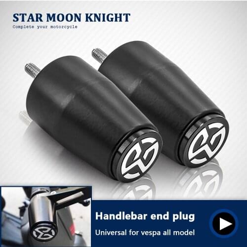 Motorcycle Handle Bar Ends CNC Hand Grips Cap Plugs Slider Universal for VESPA S150 LX LXV PRIMAVERA SPRINT 150 GTS 300 250 150