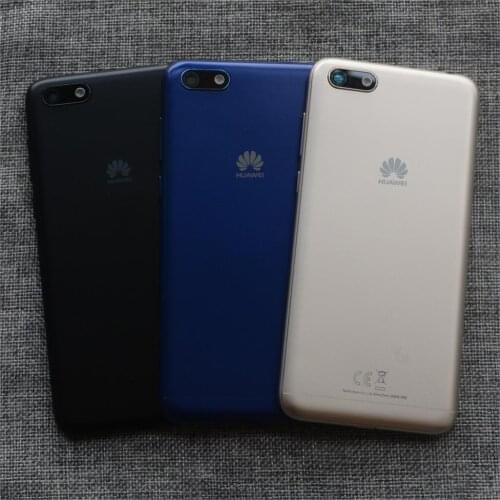 New original 5.45" Back Battery Cover Door Rear Glass Housing Case with rear camera glass lens for Huawei Y5 prime 2018