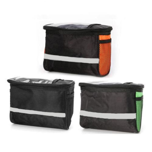 New Convenient Reflective Stripe Cycling Basket Bike Handlebar Bag Outdoor Bicycle Front Pack