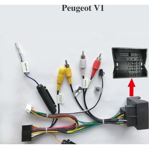 New Hot Special ARKRIGHT Wiring Harness Cable For Peugeot Radio Head Unit Adaptor