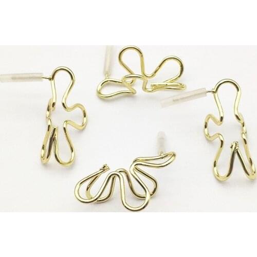 New Arrival! 29x13mm 50pcs Zinc Alloy Irregular Ear Stud for Earrings DIY Making Parts,Jewelry Accessories Findings & Components