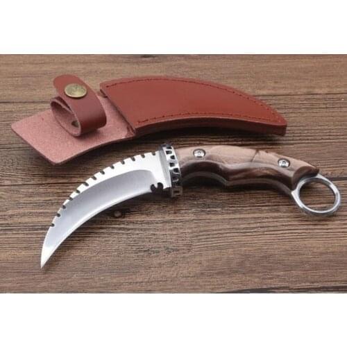 Tyrannosaurus Claw Karambit Knife 9cr18mov Fixed Blade Hunting Survival Tactical Pocket Knife EDC Survival Tool Gift Knives