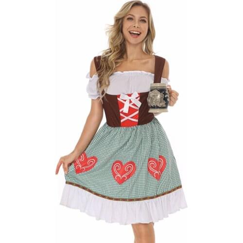 Beer served Holiday waiter clothing and cosplay maid dress for women