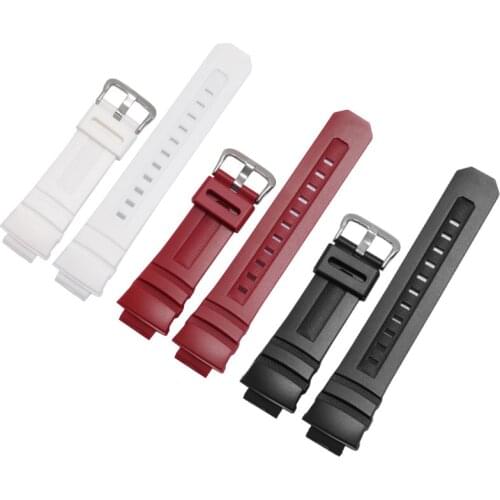 Special interface Rubber watchband black red white strap with pin buckle for G Shock AW-591/590/G-7700/7710-M100/101 Give tool
