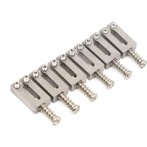 6pcs Stainless Steel Electric Guitar Bridge Saddle Fixed Bridge String Saddle Parts for Electric Guitar (Old Type)