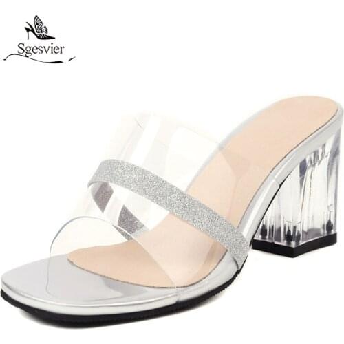 Sgesvier Slippers Women Summer Womens Sandals 2021 New Fashion Non-slip Thick Heel Women Casual Sandals Slippers big size 32-48