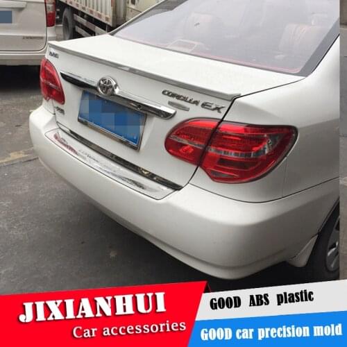 For Corolla Spoiler 2006-2013 Toyota Corolla EX Spoiler YW ABS plastic Material Car Rear Wing Color Rear Spoiler