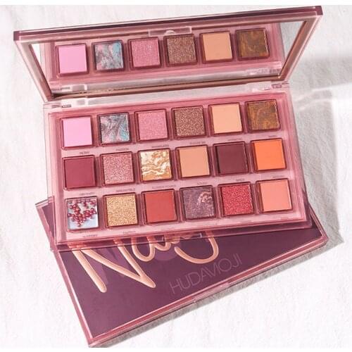 18 Colors Professional Women Eye Shadow Cosmetic Waterproof Long Lasting Earth Color Pomegranate Seeds Eyeshadow Palette Makeup