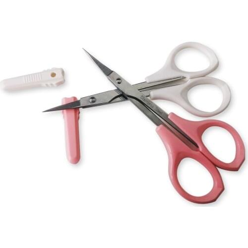 1PCS/Pack Eyebrow Scissors Straight or Curved Tip Eyebrow Trimmer Stainless Steel for Makeup Beauty Tool