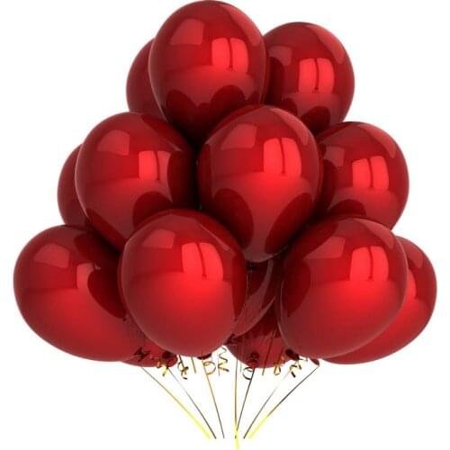 12pcs Chrome Metallic Red Green Double Layer Balloon Pearl Latex Helium Balloons Valentines Wedding Birthday Party Decor Globos