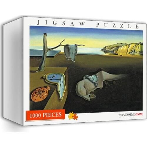 Adults Wooden Puzzle Toys 1000 Pieces Wooden DIY Assembly Oil Painting Jigsaw Puzzles Toy Adults Kids 1000 Pieces Wooden Puzzles