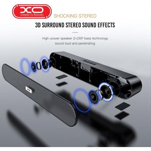 XO F15 Support AUX TF Multifunction Remote Control Wireless Portable Bluetooth 5.0 Speaker Indoor Stereo Sound Home Subwoofer