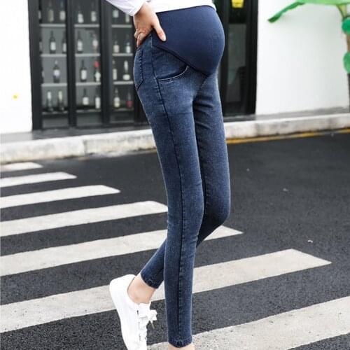M-3XL Maternity Jeans for Pregnant Women Pregnant Skinny Trousers Jeans Over The Pants Elastic Casual Pockets Casual Slim Pants