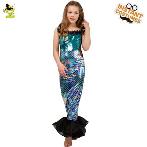 Girl New Design Mermaid Girl Costume Sexy Fancy Dress Cosplay Outfits Clothing For Carnival Halloween Party