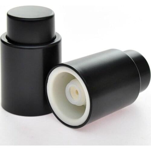 1PC Black Wine Stopper Preservation Push Stopper Seal Bottle Bar Sealant Restaurant Tool Pump Kitchen Accessorise