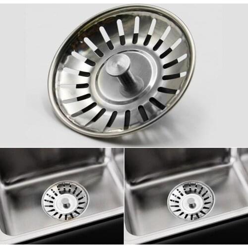1PC Kitchen Sinks Stoppers Steel Sink Lid Dishpan Drainer Basket Filter Drain Plug For Bath Chock M9M7