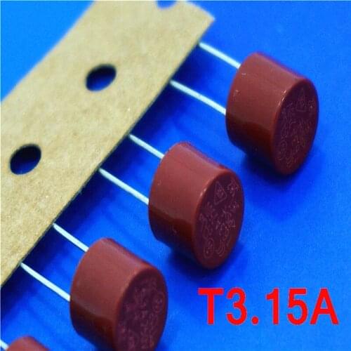 1000 pcs/lot) T3.15A 250V TR5 Slow Blow Subminiature Fuse, UL VDE RoHS Approved, T3.15A, 3.15Amp