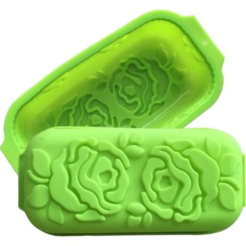 29*14*7cm Rectangular Rose Pattern Pizza Toast Pan Silicone Toast Mold Silicone Cake Pan Kitchenware DIY Mold E254