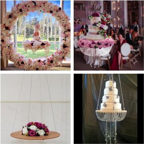 Acrylic Cake Stand Crystal Hanging Rack For Flowers Bouquet Display Wedding Birthday Party Dessert Food Fruit Cookie Trays