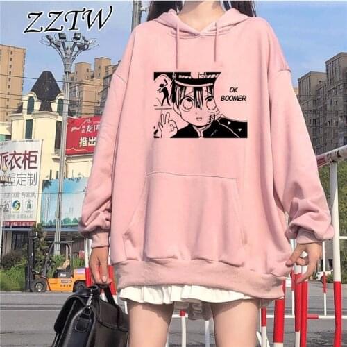 Anime Toilet Bound Hanako Kun Oversized Sweatshirts Women Hoodie Fashion Harajuku Casual Cartoon Hip Hop Gothic Clothes female