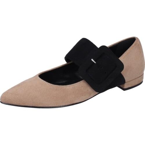 OLGA rubies ballet flats woman synthetic suede beige