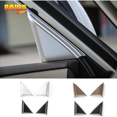 HANGUP ABS Car Door Inner A pillar Triangle Decoration Trim Cover Stickers Accessories For Nissan Patrol 2017 Up Car Styling