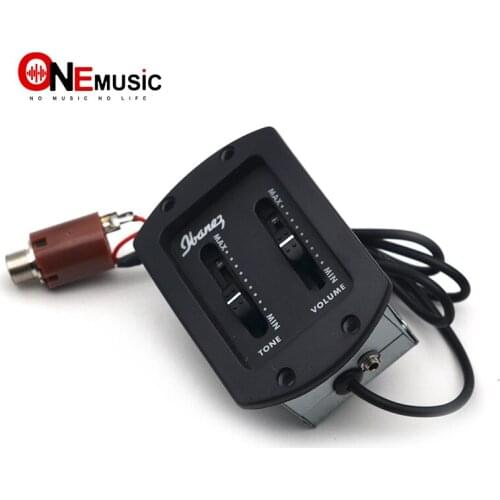 IB Guitar Equalizer with Volume and Tone Control Passive Control EQ 71x46MM Black