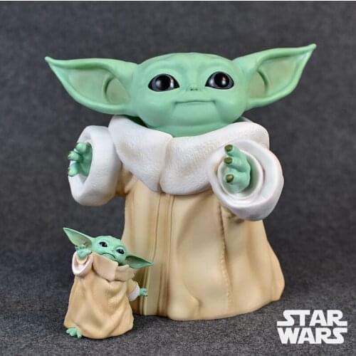 20cm Action Figure Star Wars Baby Yoda Collection Toy Grogu Mandalorian Pvc Miniature Toys Doll deco Gift For Childrens Day