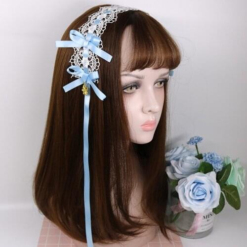 Multi-color system can be customized Japanese soft sister Lolita headband headdress wild universal lace bow