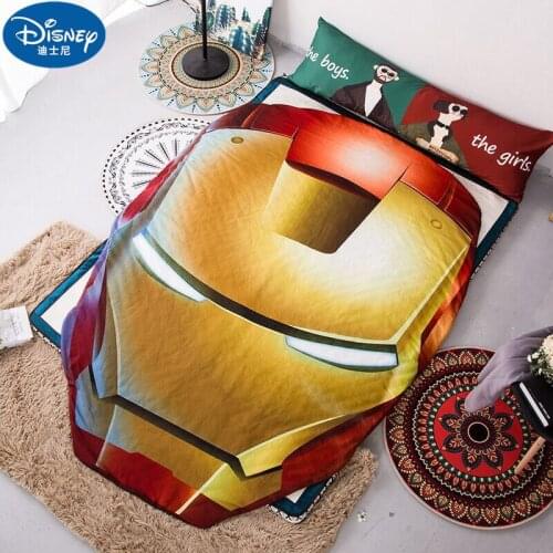 Disney Iron-Man Avengers Blankets Summer Thin quilt Bedding Children Boy Adult Home Bedroom Decoration Gifts