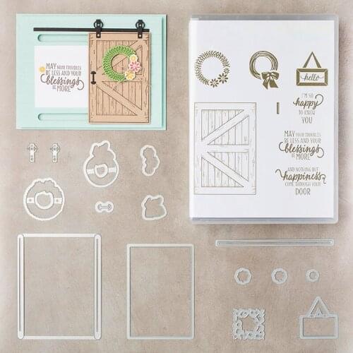 Door of happiness Metal Cutting Dies and Stamps for DIY Scrapbooking Photo Card Making Decor Supplies Embossing Dies Template