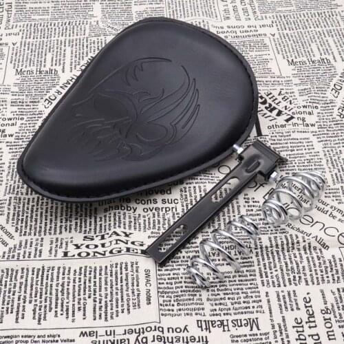 Motorcycle Ols School Retro PU Leather Solo Seat Cushion Cover Pillion Seat For Harley Yamaha Custom Cafe Racer Suzuki Honda