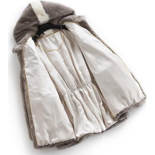 Real Mink Coat 2020 Winter Jacket Luxury Natural Fur Jackets for Women Warm Overcoat Casaco Feminino MY3950