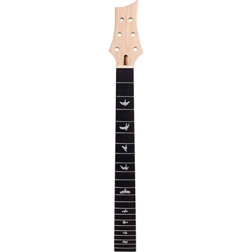 New 1Pcs Guitar Neck Solid Wood Maple 22 Fret 24.75 Inch Truss Rod for Electric Guitar,Black Color