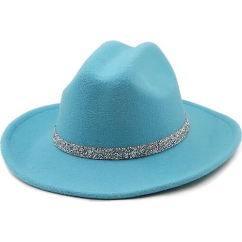 New Hot Wide Brim Felt Fedora Hats With Bee Ribbon Autumn Winter Wedding Party Trilby Hat Men Gentleman Jazz Hats 56-58CM