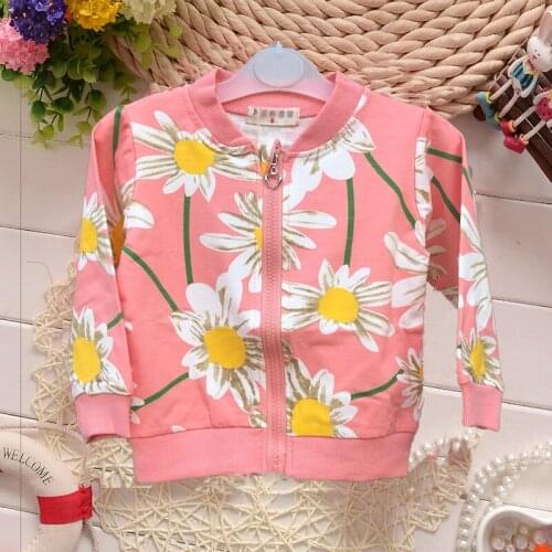 LOVE DD&MM Girls Coats Spring New Childrens Wear Girls Cute Cartoon Printed Long-Sleeved Casual Cardigan Coat