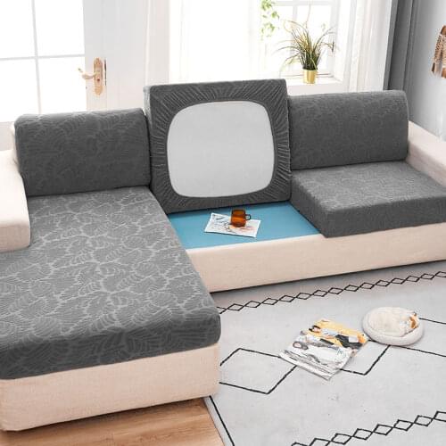 Plush Sofa Seat Cushion Covers Chaise Longue for Living Room Corner Armchair Elastic Couch Cover Furniture Slipcover