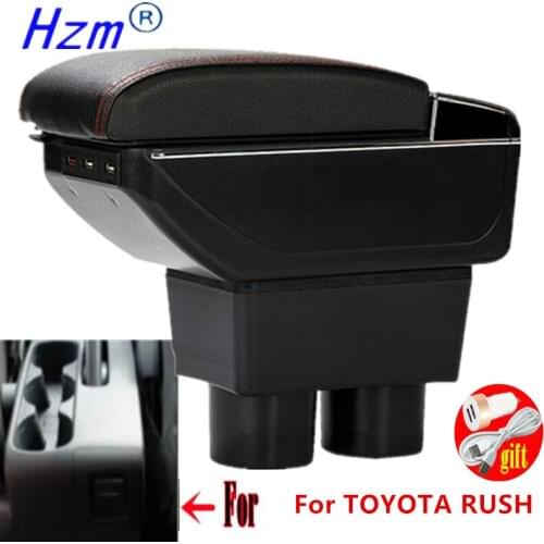 For TOYOTA RUSH Armrest box For TOYOTA RUSH Interior special Retrofit parts Center Car Armrest box Center Storage box USB LED