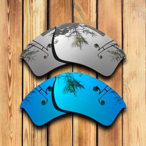 100% Precisely Cut Polarized Replacement Lenses for Half Jacket 2.0 XL Sunglasses Chrome & Blue Combine Options
