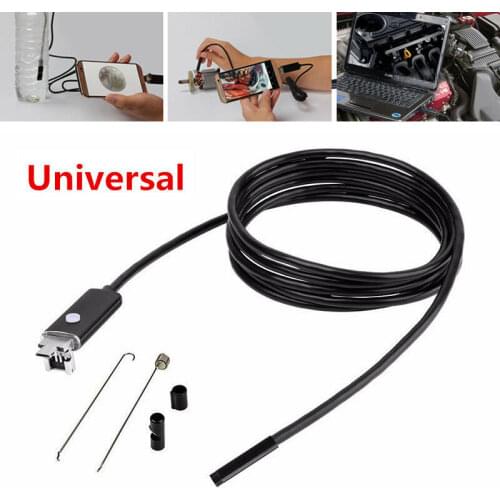 Pripaso Car Inspection Camera Scope Cable Endoscope 7MM Lens HD USB Android PC 2 in1 6 LED Waterproof For Smart Phone Computer