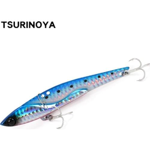 TSURINOYA DW38-C Metal VIB Fishing Lures 105mm 35g 3D Eyes Bass Artificial Hard Bait Long Cast Fishing Tackle with Treble Hooks