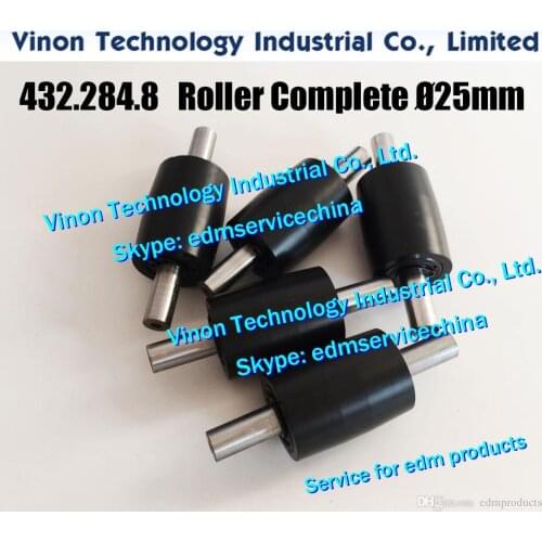 Agie 432.284.8 edm Roller complete for wire capture Ø25mm for Agie AC150-AC370HSS 432.284, 4322848, A432284, A529 Roller wire