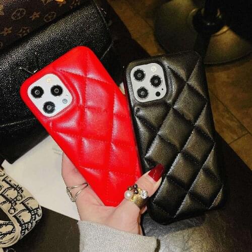 Luxury brand Embossing printing case suitable for iPhone 7 8 apple 11 12 Pro Max Leather texture protective Anti falling case