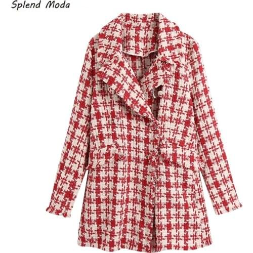 Splend Moda Women's Plaid Coats