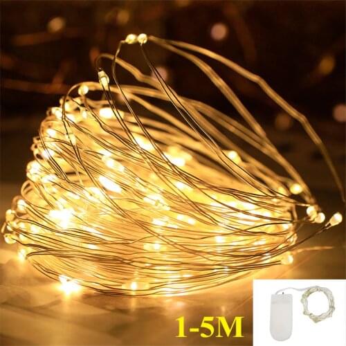 LED String Light Copper Wire Garland Fairy String Lights Warm White for Home Christmas Wedding Party Decoration Holiday Lighting