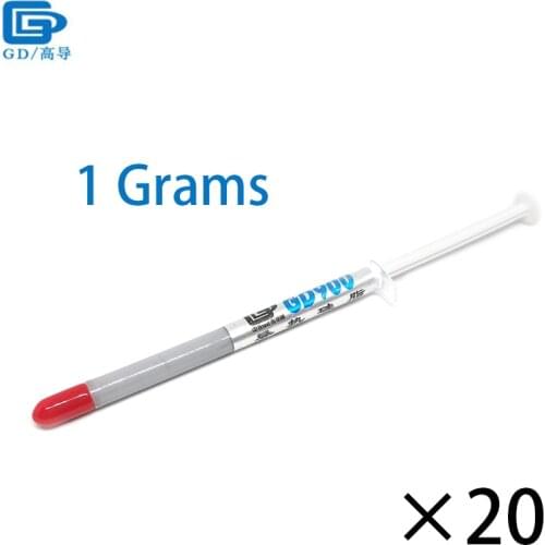 GD Brand Thermal Conductive Paste Grease Silicone GD900 Heat Sink Compound 20 Pieces Net Weight 1 Gram High Performance Gray SY1