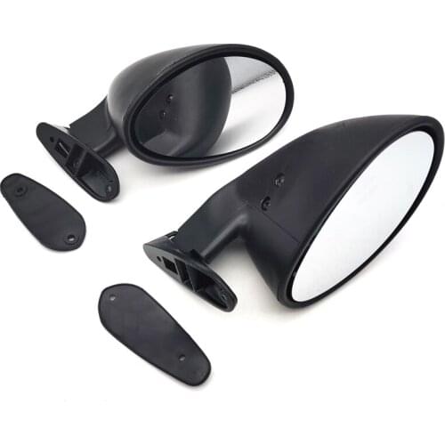 Universal Classic Car Door Side Mirror Hot Rod Vintage Black L+R Replacement